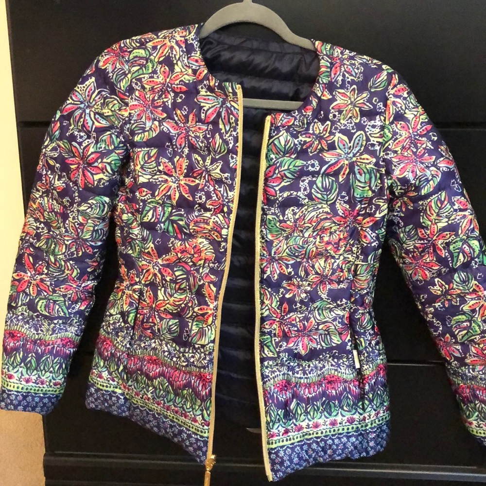 Beautiful Lilly Pulitzer puffer jacket Rare!